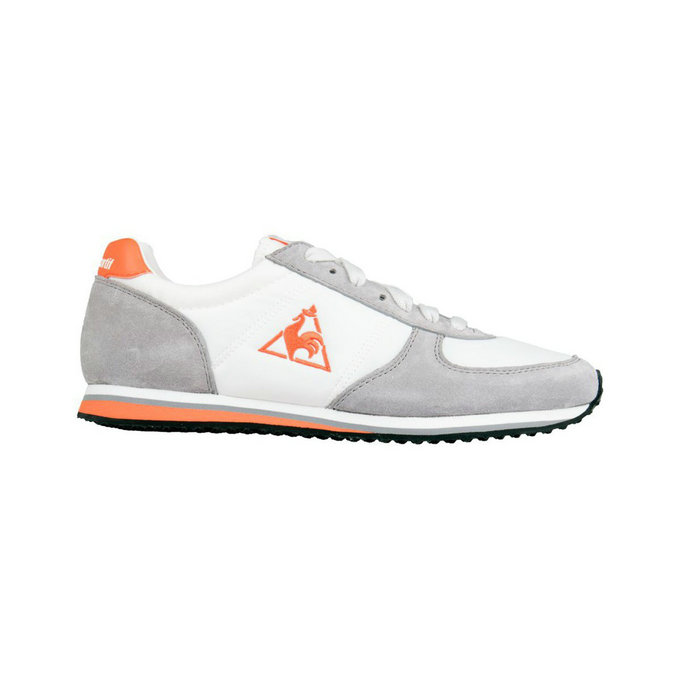 Le Coq Sportif Bolivar Blanc Beige-Gris-Orange - Chaussures Baskets Basses Homme